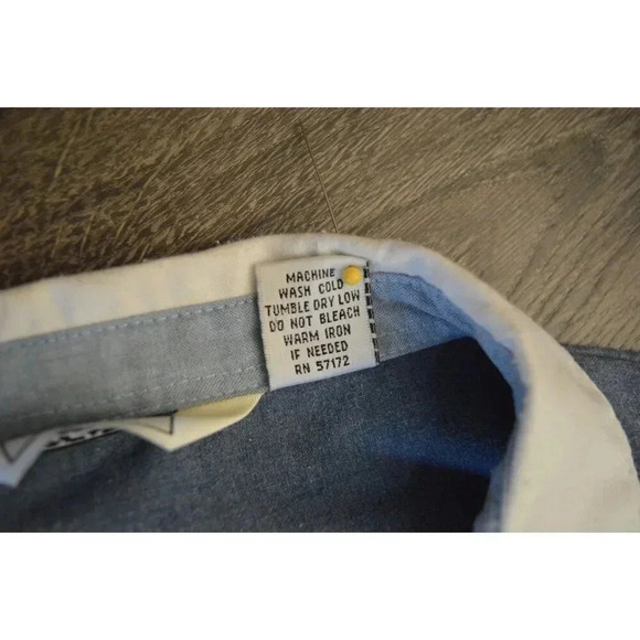 Vintage The Men's Store at Sears XL Polo Shirt White & Blue Striped Short Sleeve - Picture 5 of 6